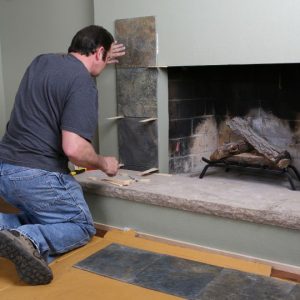 fireplace installation photo 2